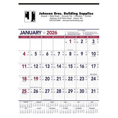 Triumph® Calendars Patriotic Contractor Memo Calendar
