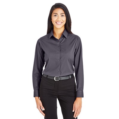 Devon and Jones® Women's CrownLux Performance® Tonal Mini Check Woven Dress Shirt